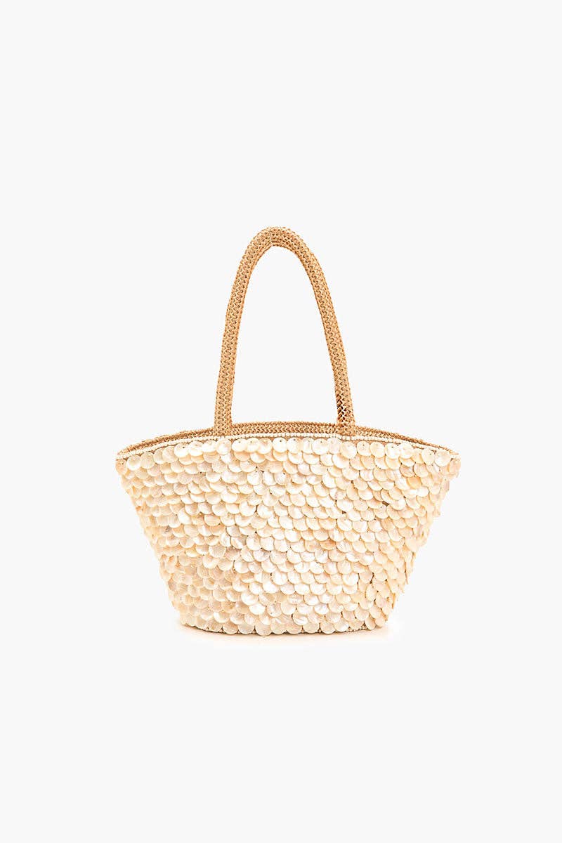 Rainbow Shell Beaded Tote