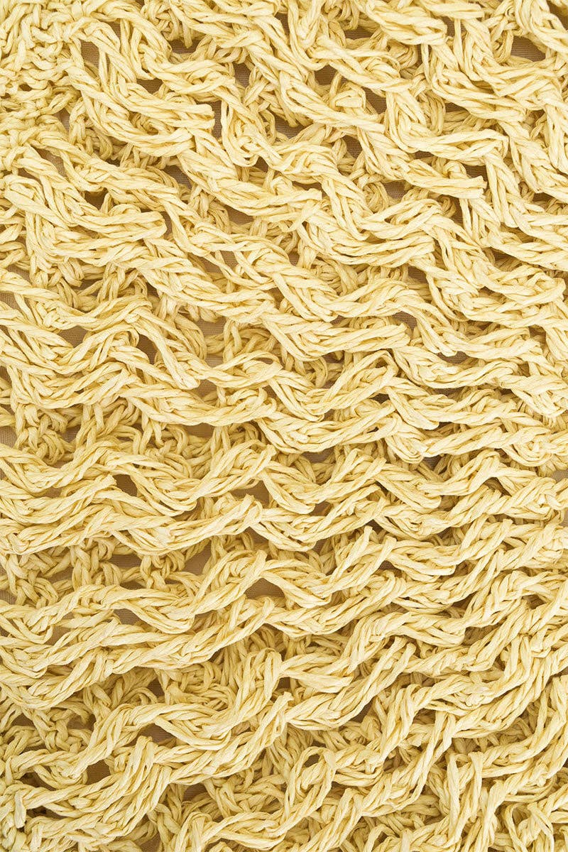 Sunrise Weave Straw Clutch