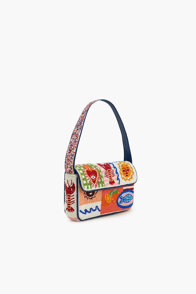 Sun & Sea Beaded Shoulder Bag