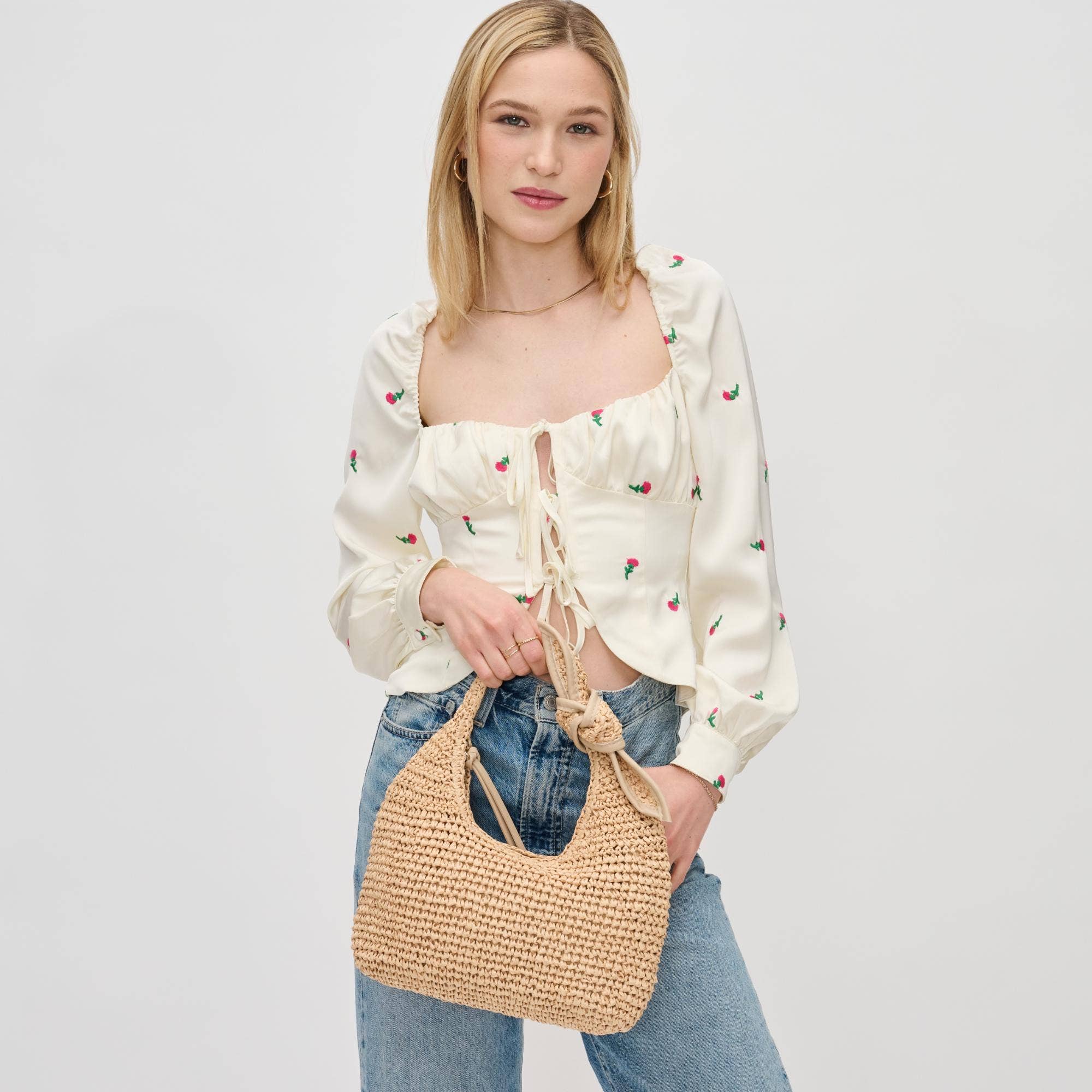 Maple Straw Summer Beach Shoulder Bag