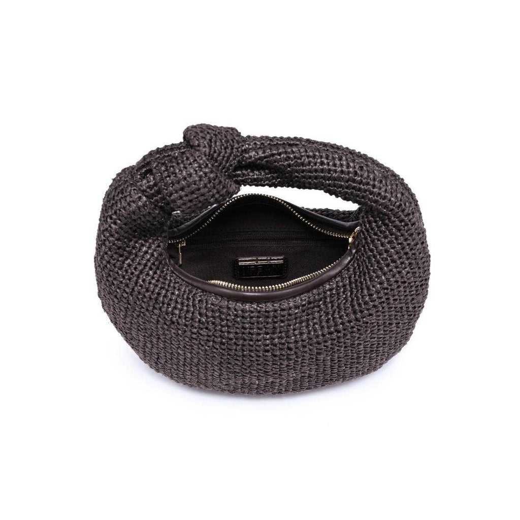 Tracy Straw Knot Clutch