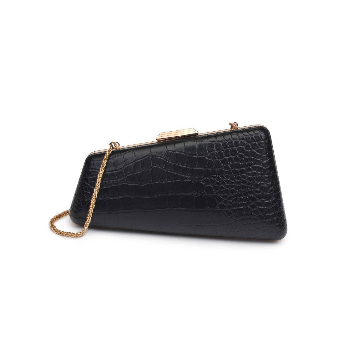 Irene - Croco Asymmetrical Evening Bag
