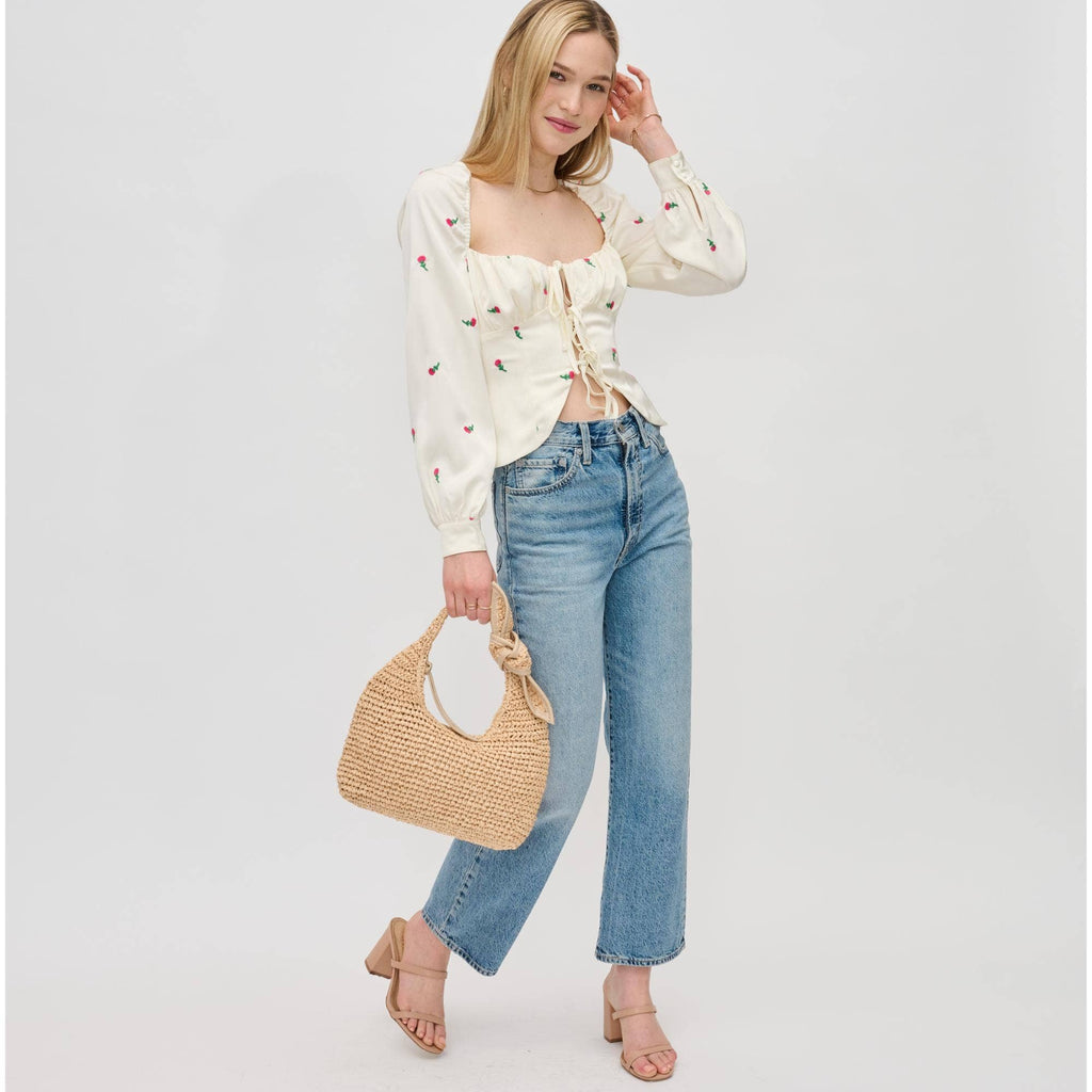 Maple Straw Summer Beach Shoulder Bag