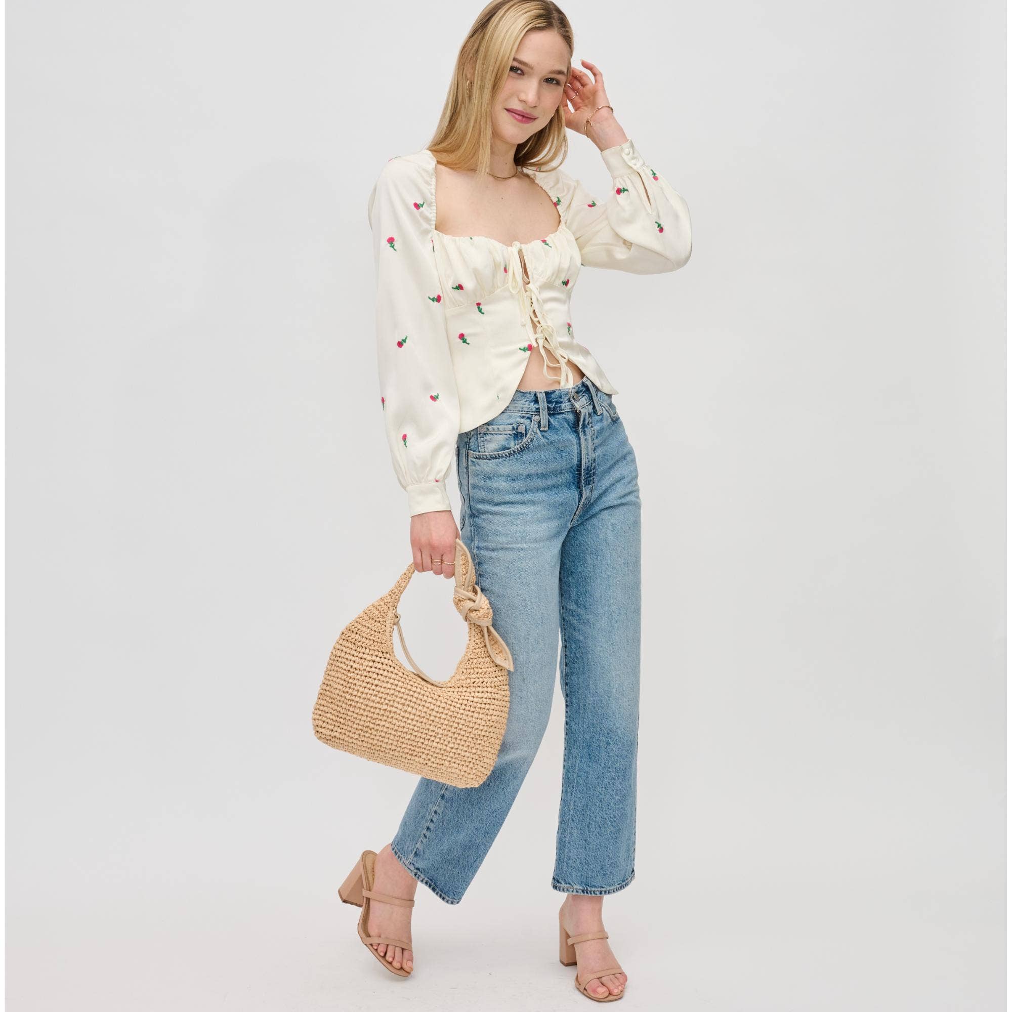 Maple Straw Summer Beach Shoulder Bag