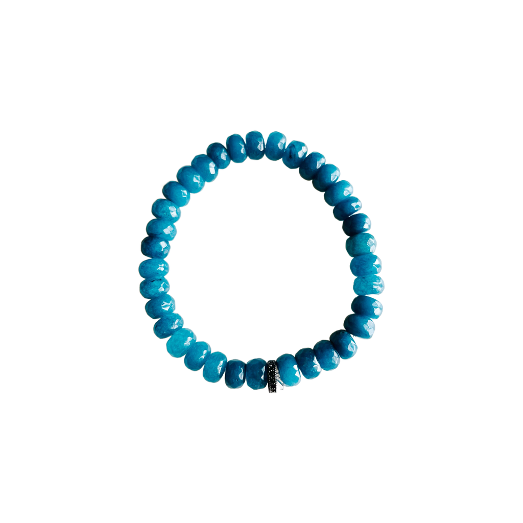 Candy Stretch Bracelets: Turquoise with Black Veins