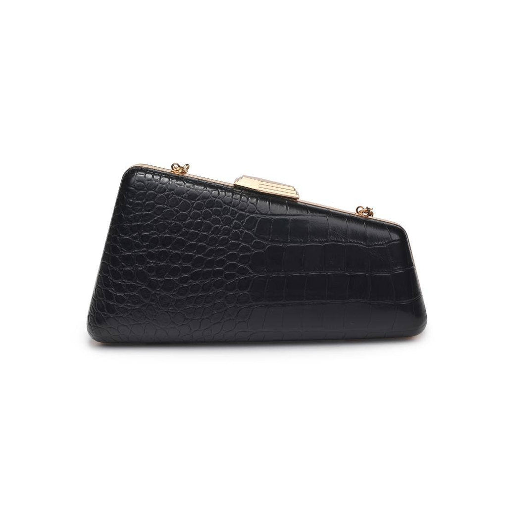 Irene - Croco Asymmetrical Evening Bag