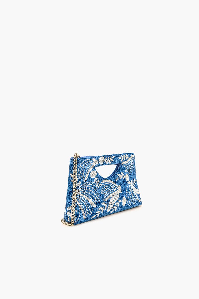 Blue-Nana Beaded Handbag