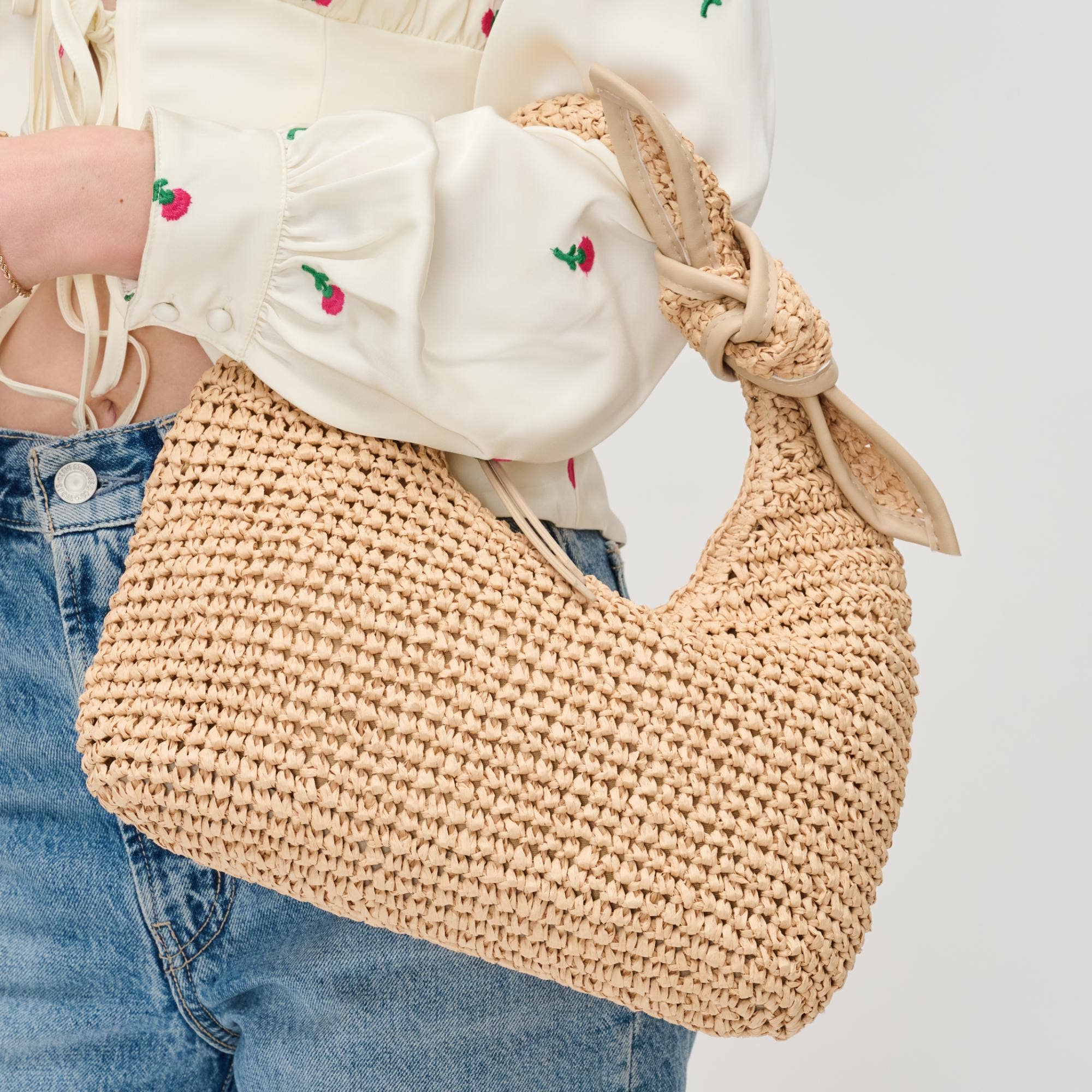 Maple Straw Summer Beach Shoulder Bag