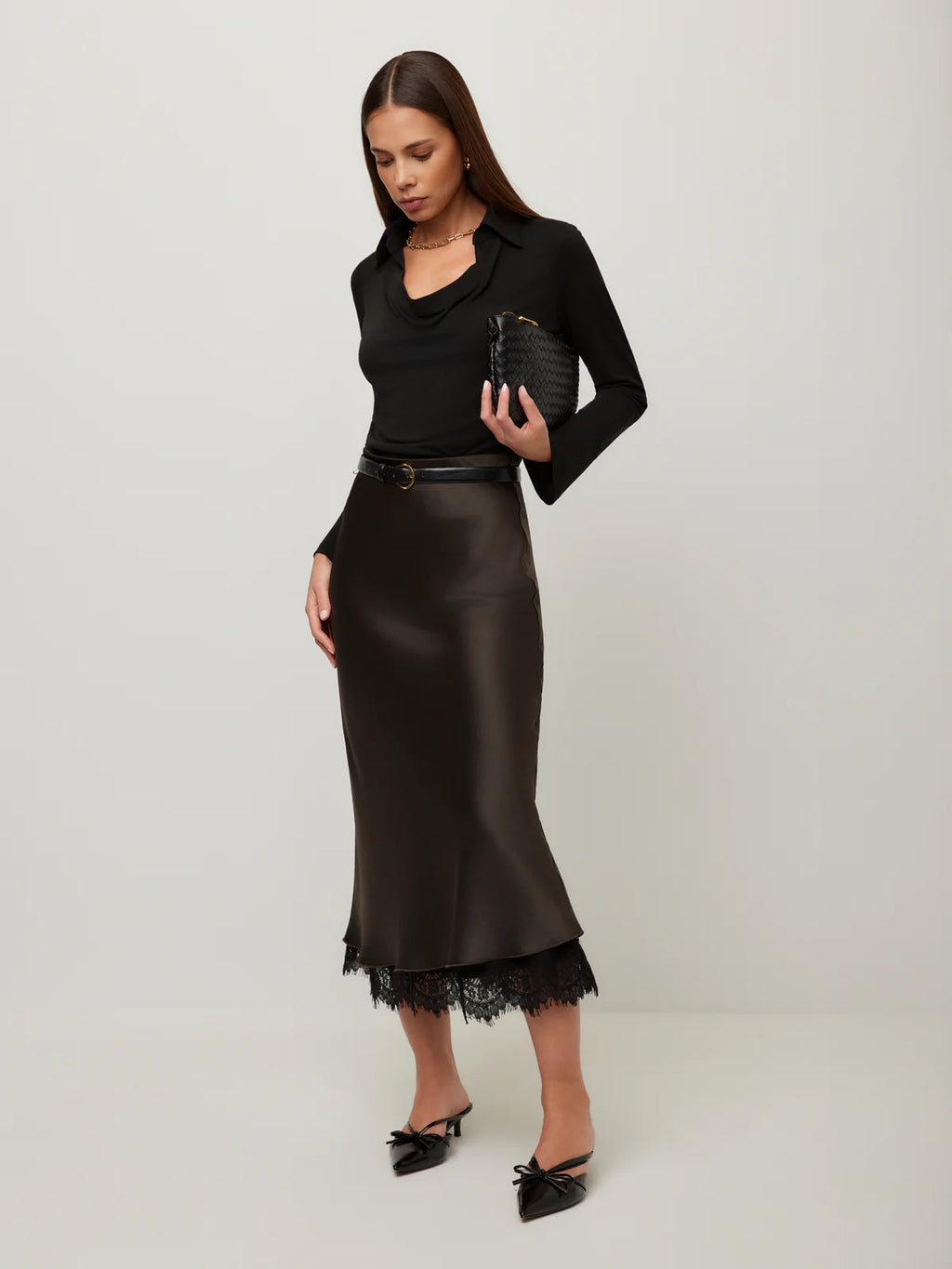Mia Lace Trim Skirt