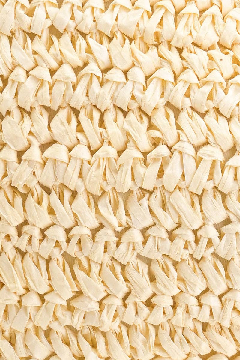 Raffia Fringe Crescent Bag
