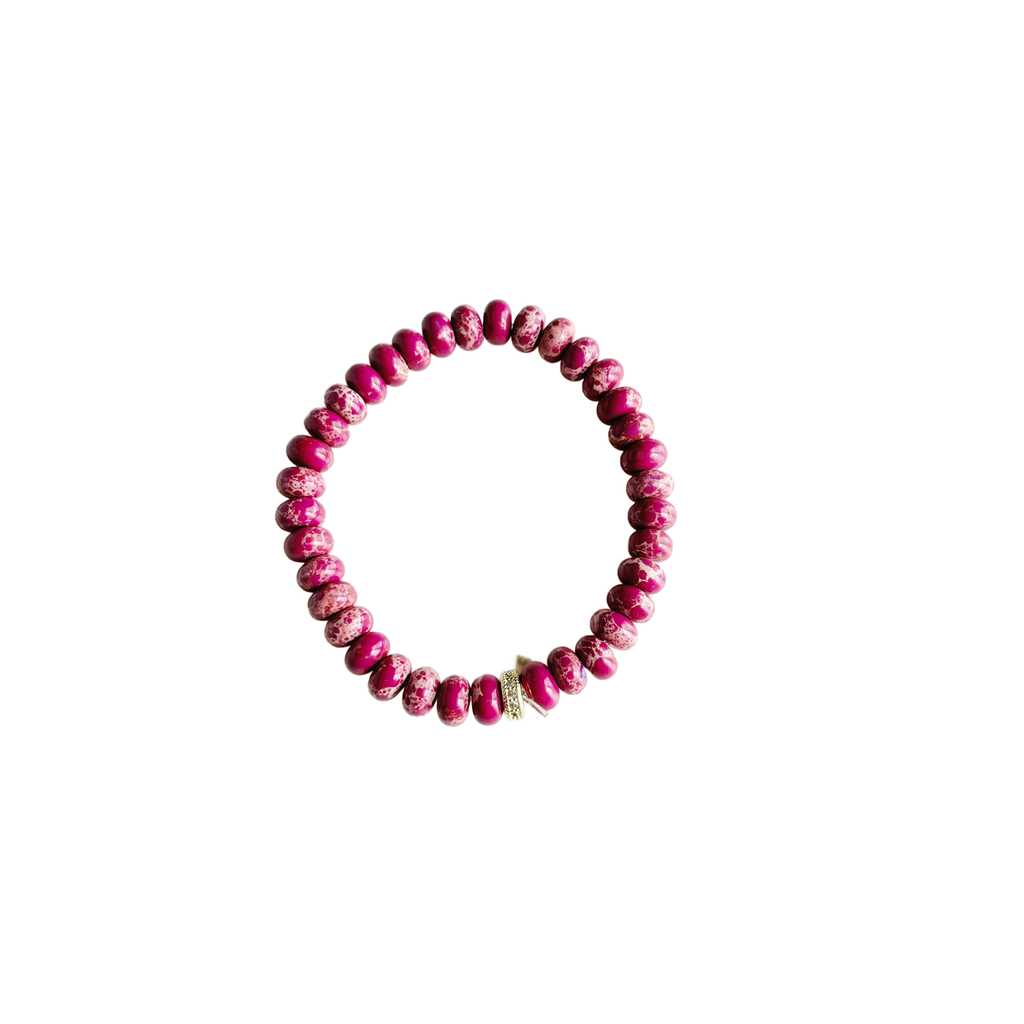 Candy Stretch Bracelets: Light Purple Imperial Jasper