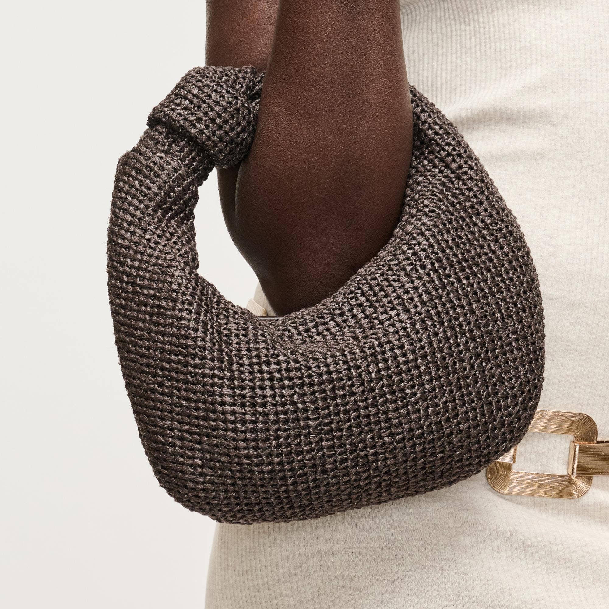 Tracy Straw Knot Clutch