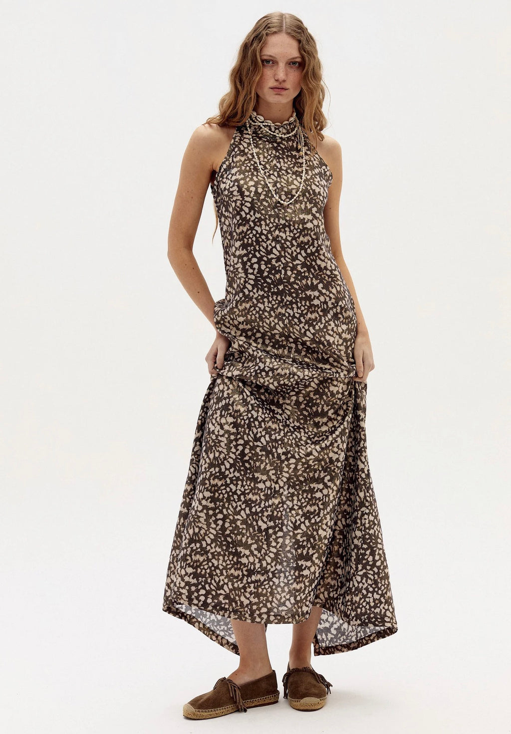 Jacinta Metallic Linen Dress