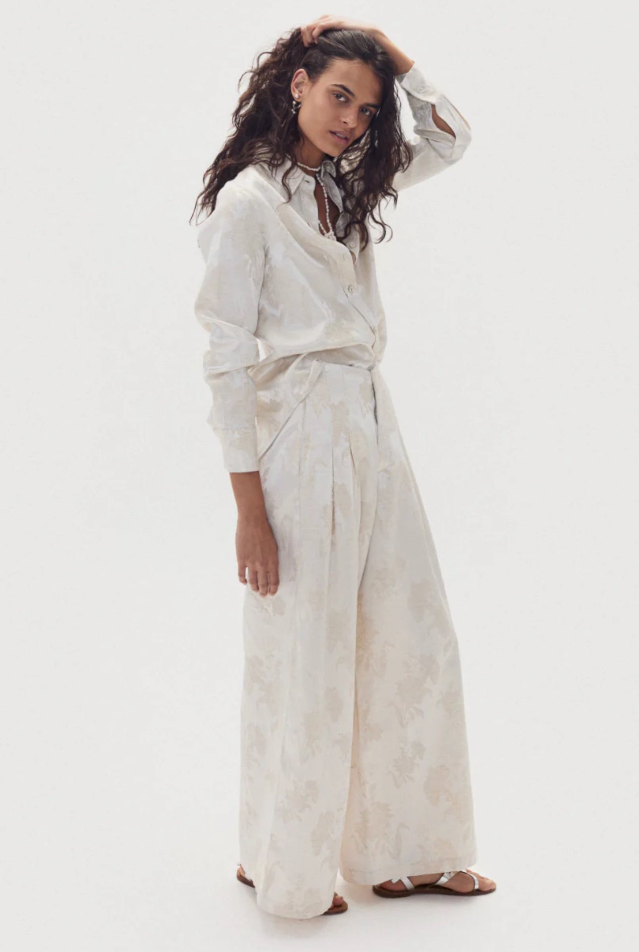 Culotte Brocade Pants