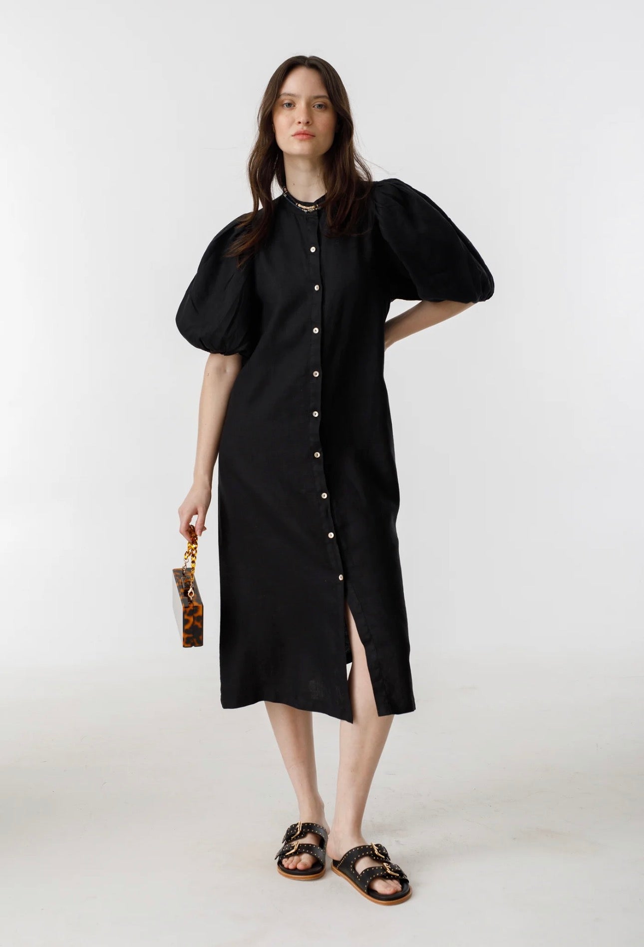 Bubble Linen Dress