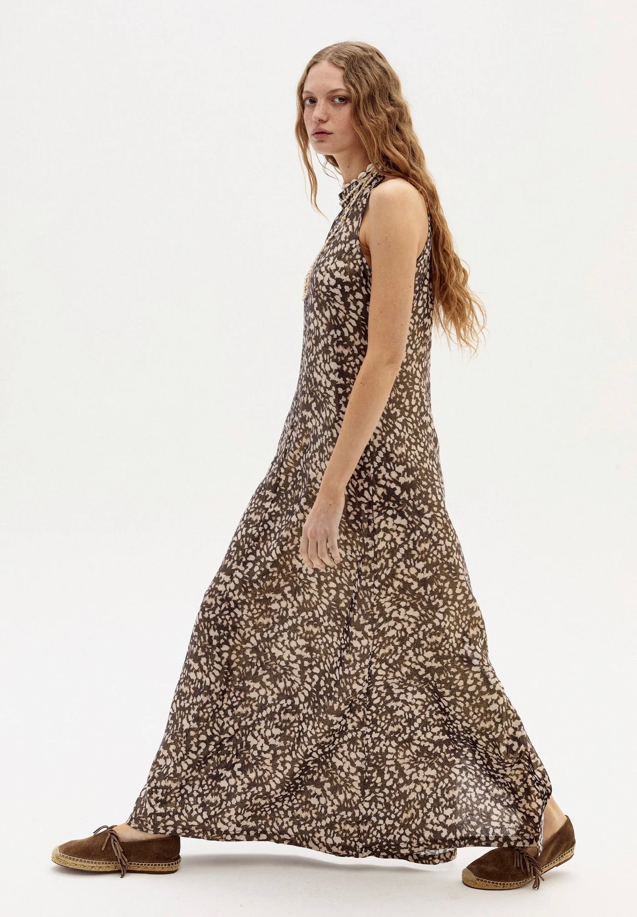 Jacinta Metallic Linen Dress