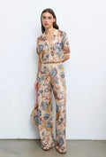 Floral Sequin Polo Jacket