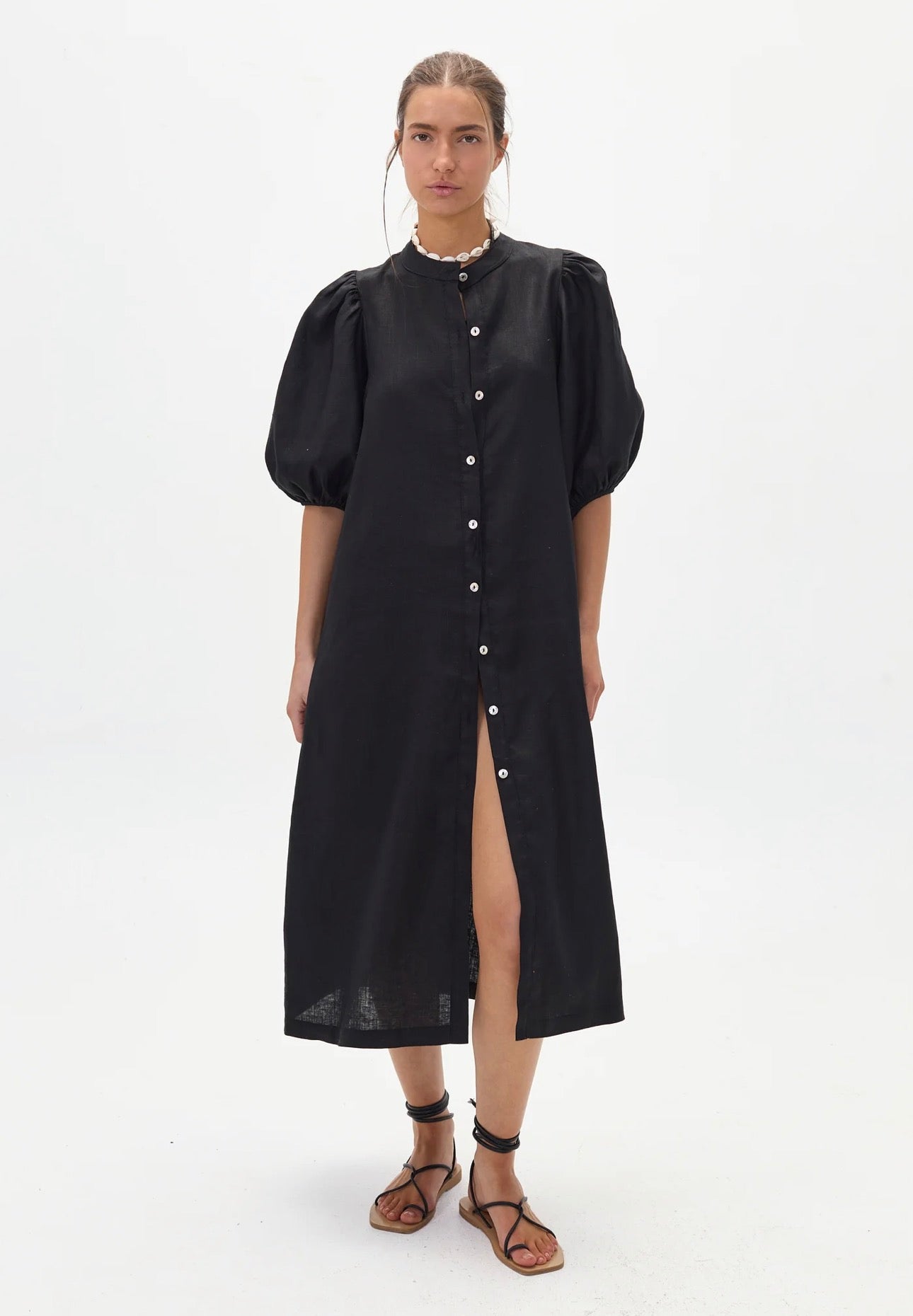 Bubble Linen Dress