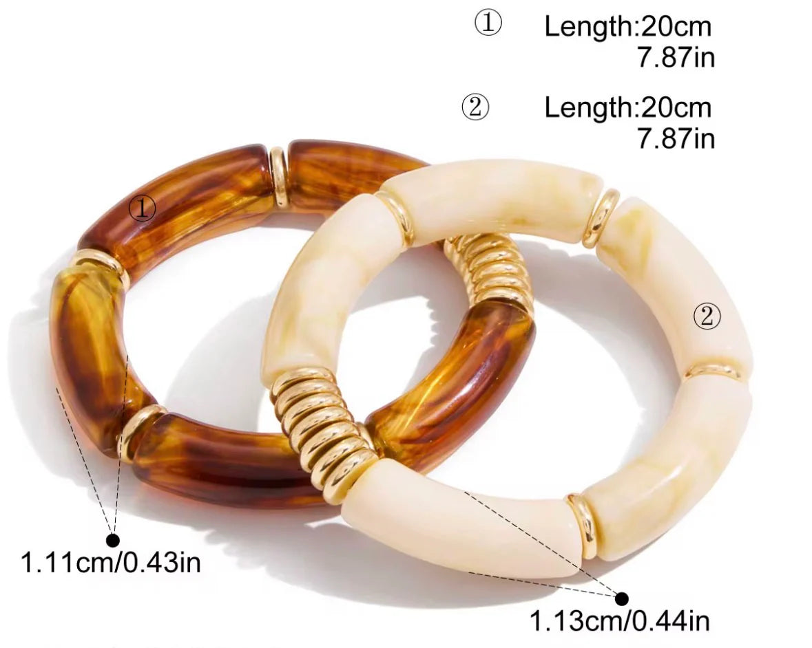 Zulu Acrylic Bracelet Stack