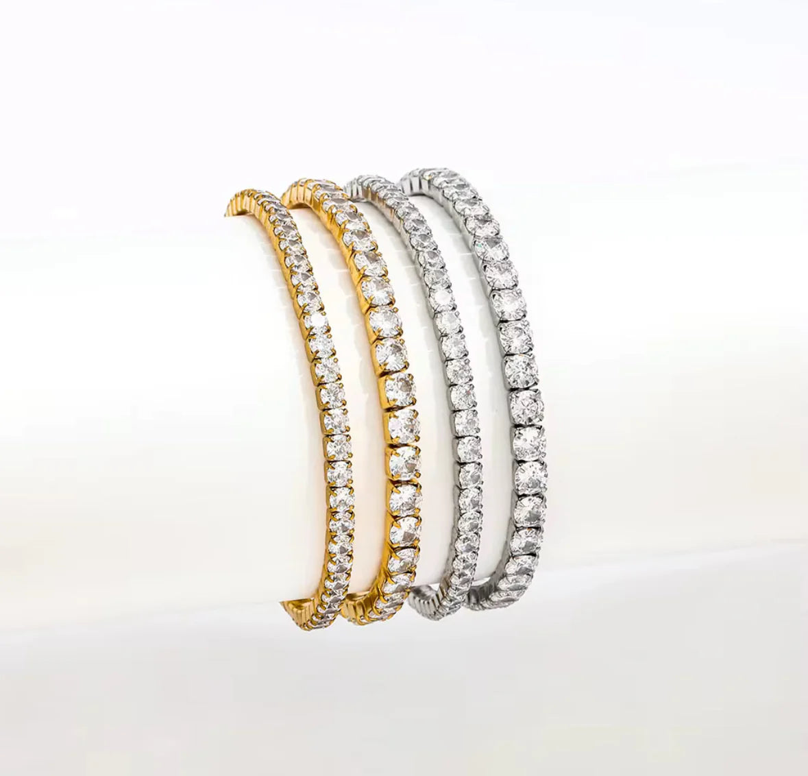 Glam Stretch Bracelet 4mm Gold