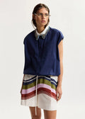 Jan Beaded Collar Top