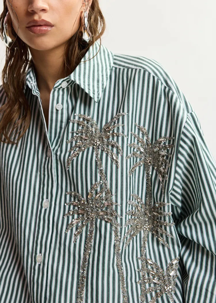 Kasper Sequin Button Down
