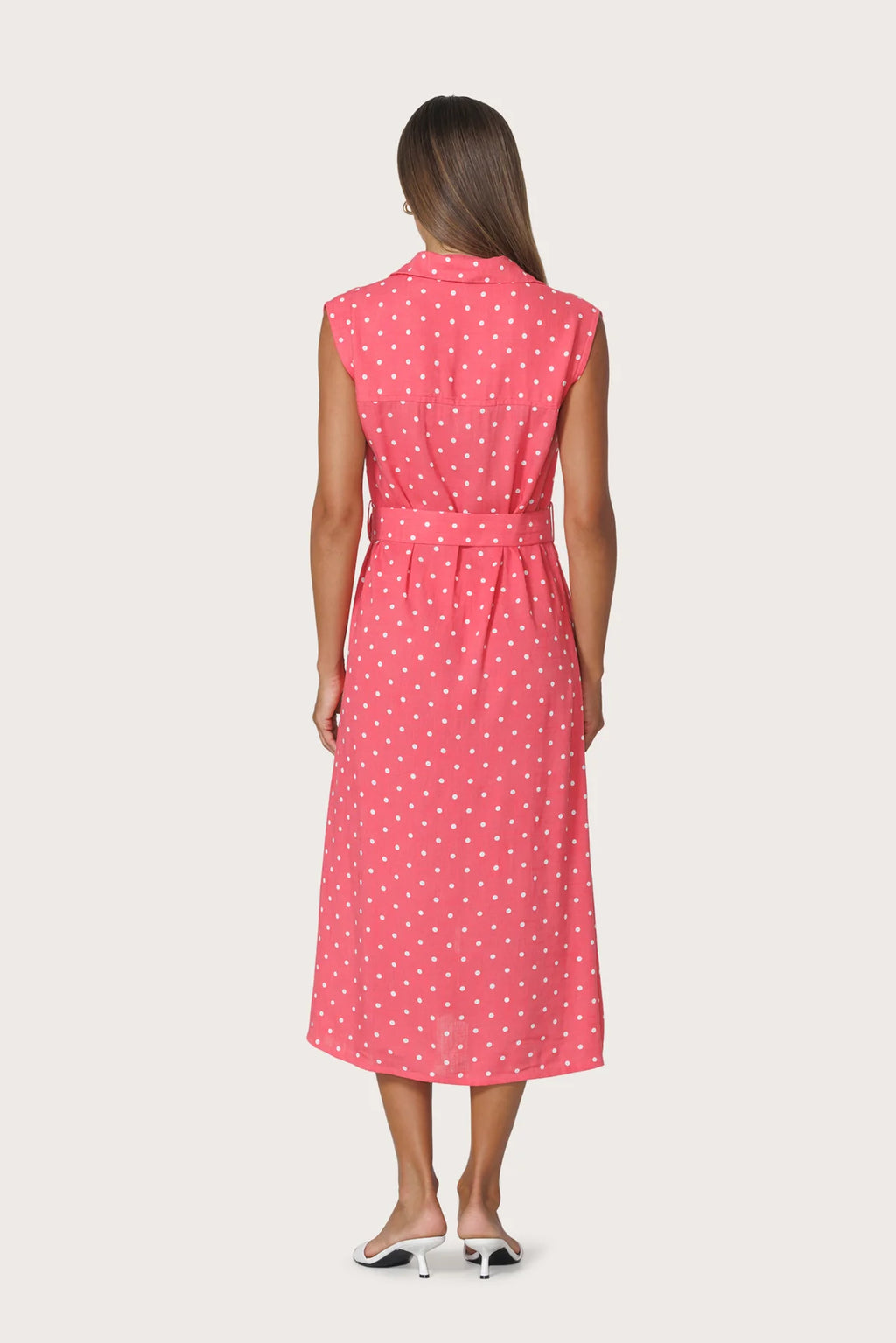 Chloe Belted Linen Shirt Dress