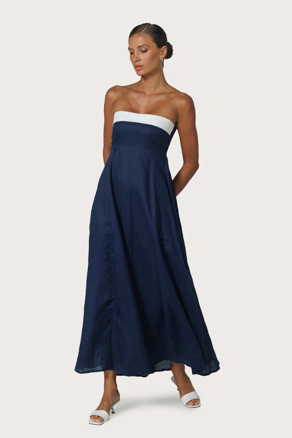 Alora Linen Maxi Dress