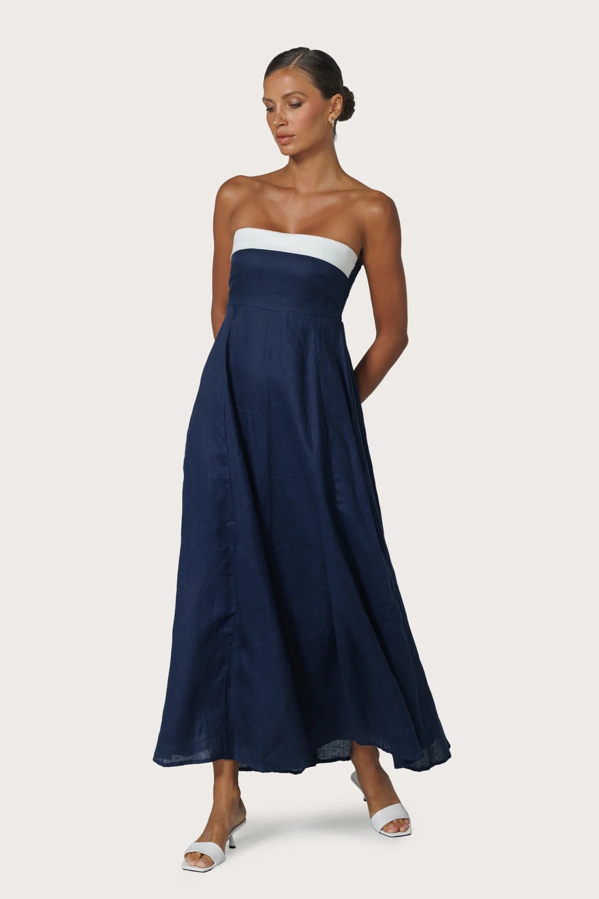 Alora Linen Maxi Dress