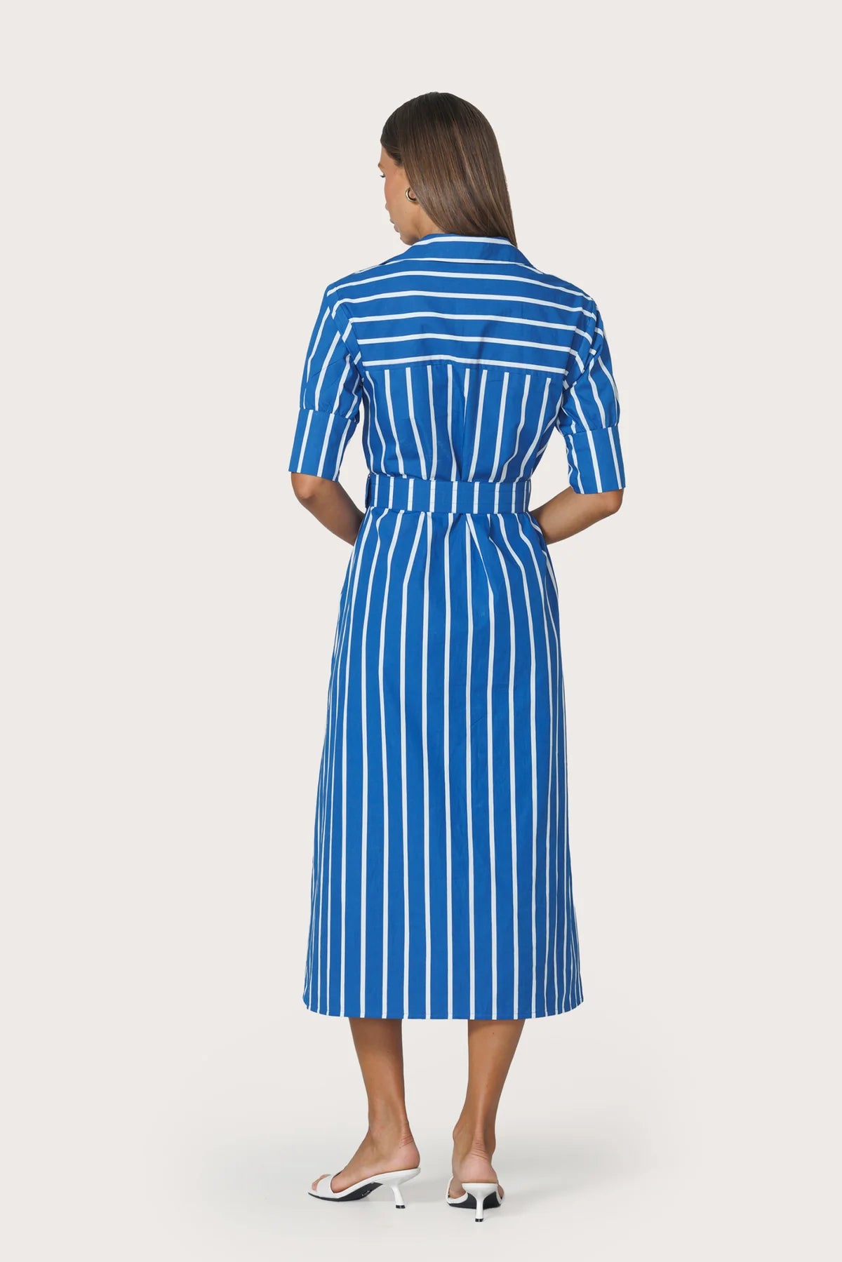 Chrissie Belted Poplin Vacay Stripe