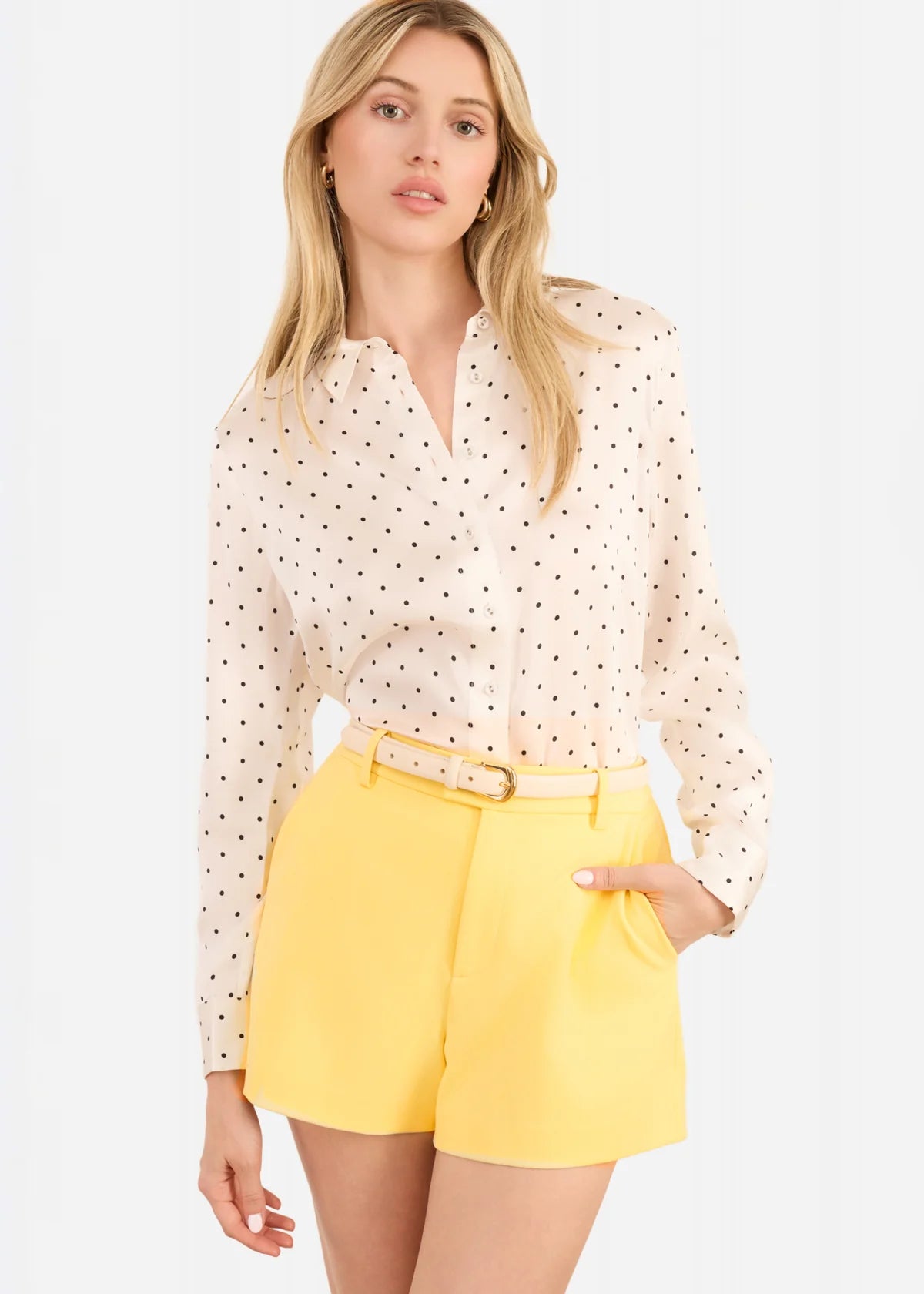 Crosby Silk Blouse Pin Dot