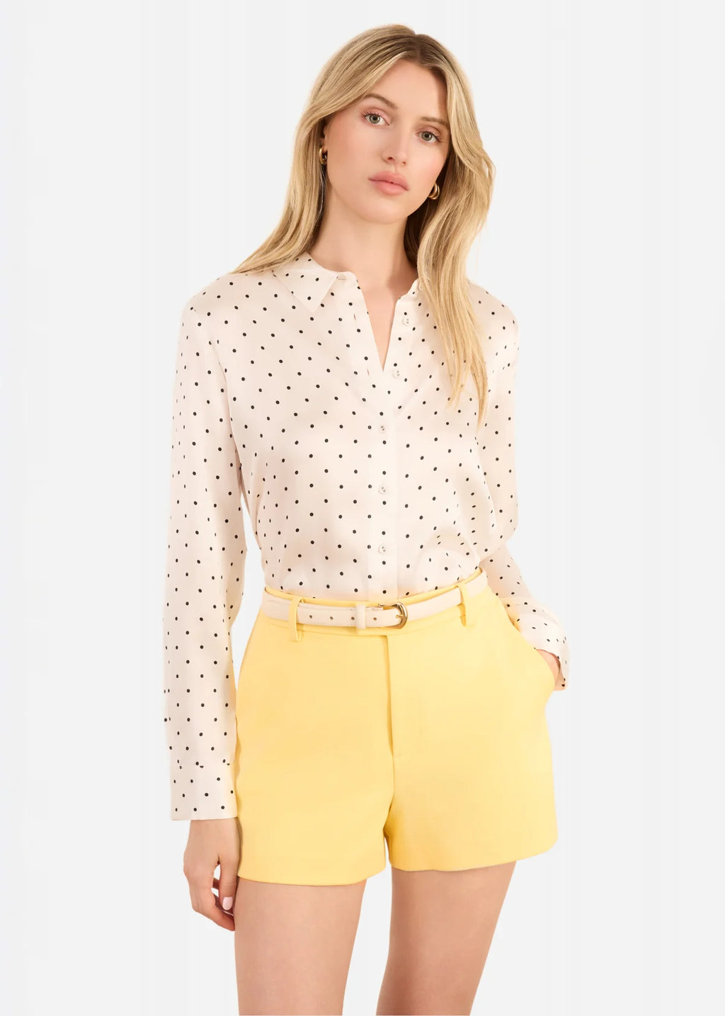 Crosby Silk Blouse Pin Dot