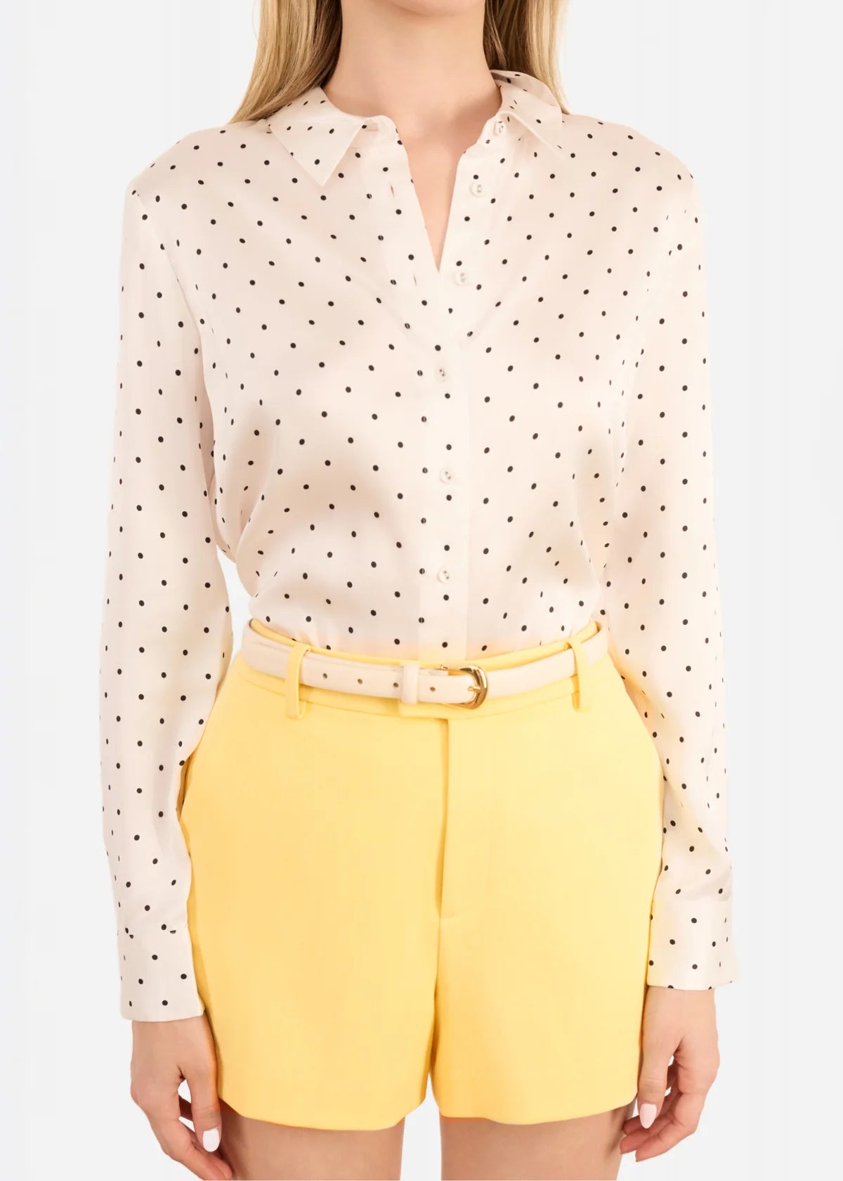 Crosby Silk Blouse Pin Dot