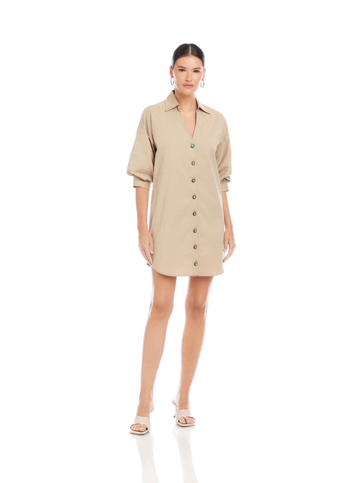 Phoebe Lantern Shirt Dress