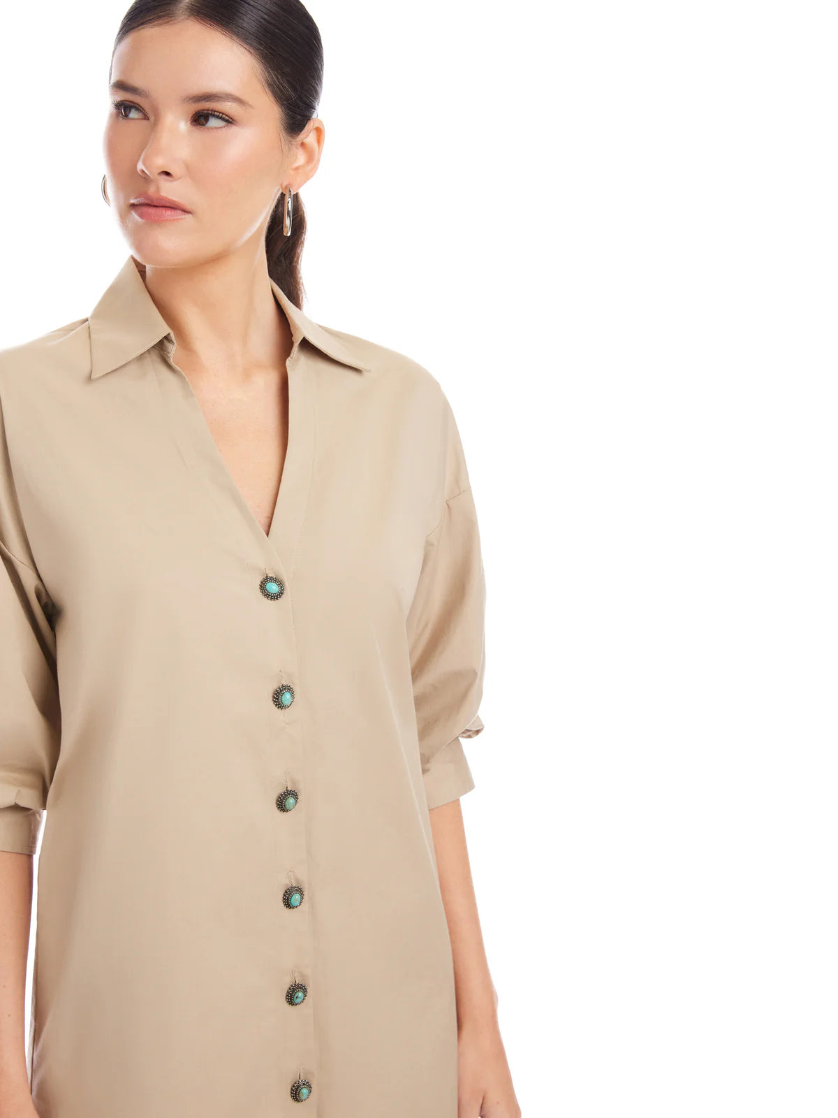 Phoebe Lantern Shirt Dress