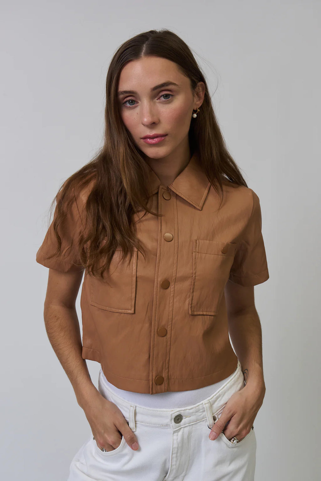 Chelsea Vegan Cropped Jacket