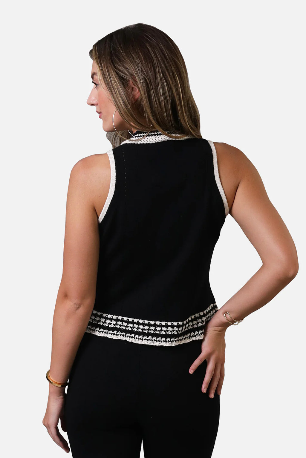 Charli Crochet Edge Collared Top