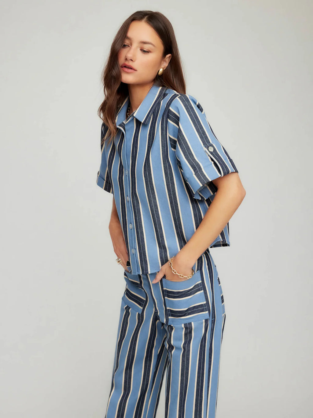 Kay Cuffed Sleeve Shirt
