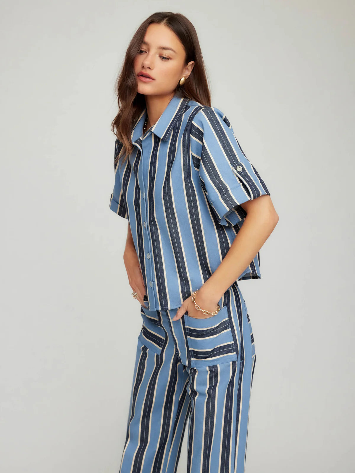 Kay Cuffed Sleeve Shirt