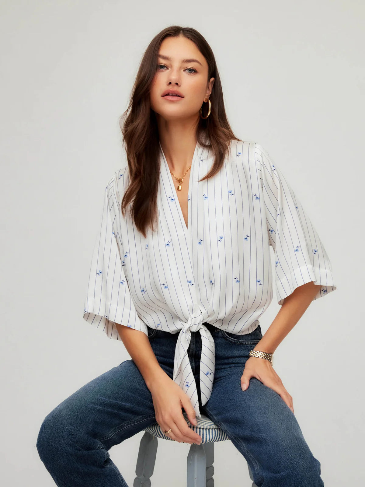 Bernice Tie-Front Blouse