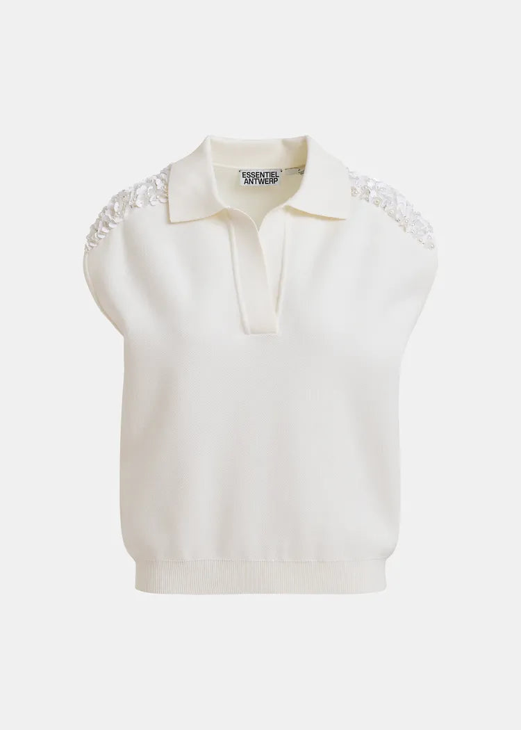 Joline Embroidered Knit Polo