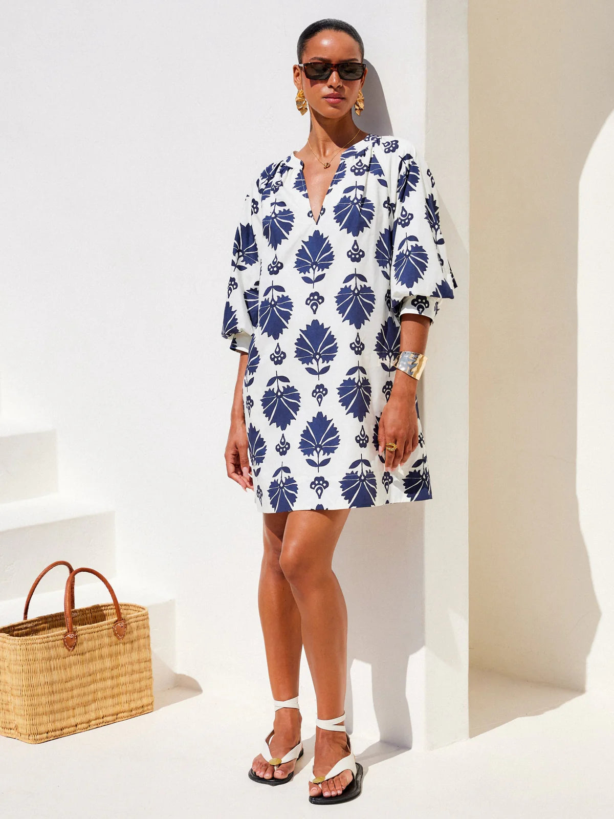 Brianne Lantern Sleeve Dress