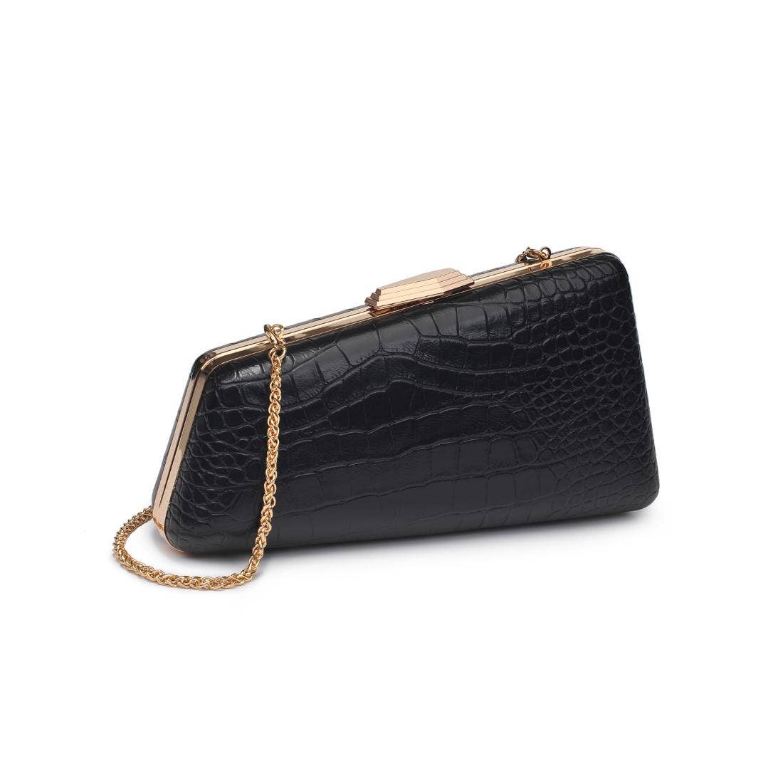 Irene - Croco Asymmetrical Evening Bag