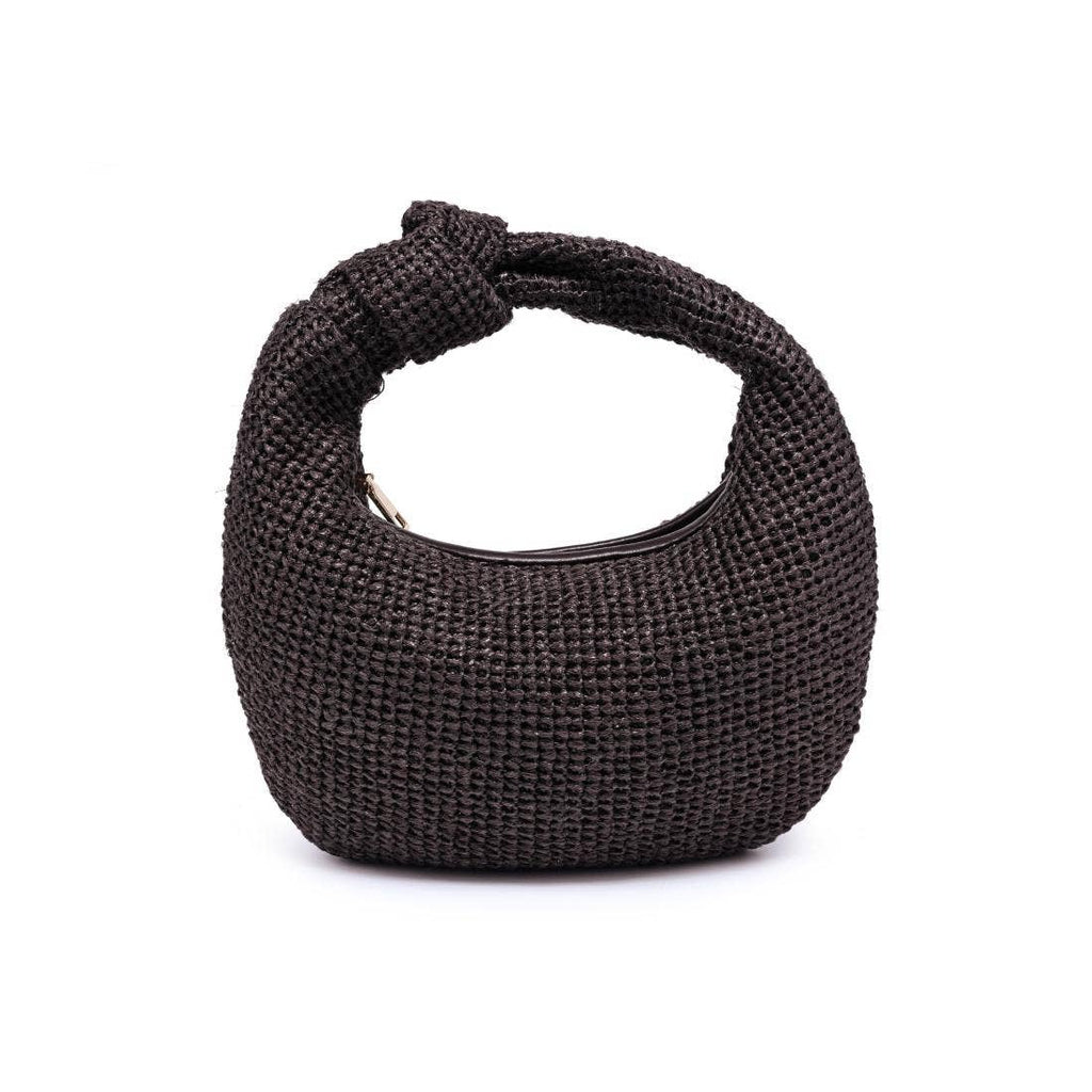 Tracy Straw Knot Clutch