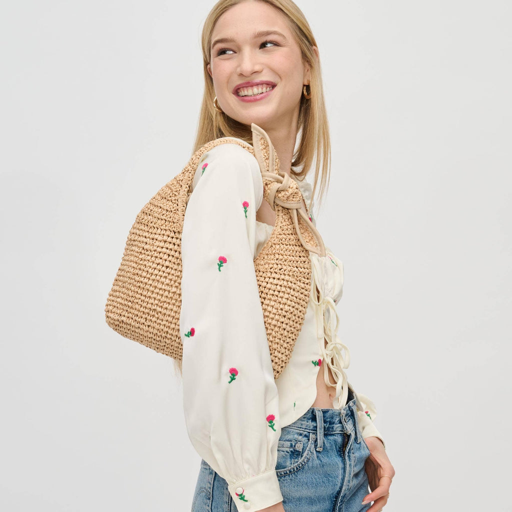 Maple Straw Summer Beach Shoulder Bag