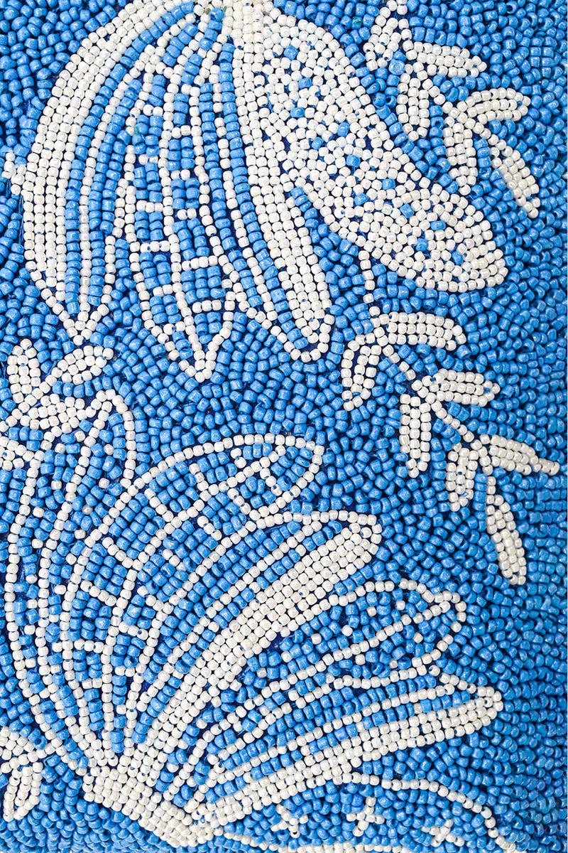 Blue-Nana Beaded Handbag