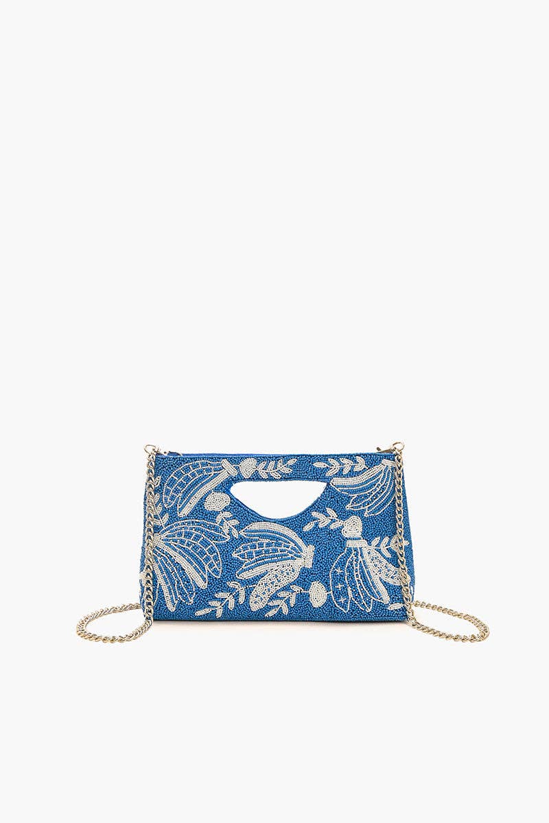 Blue-Nana Beaded Handbag