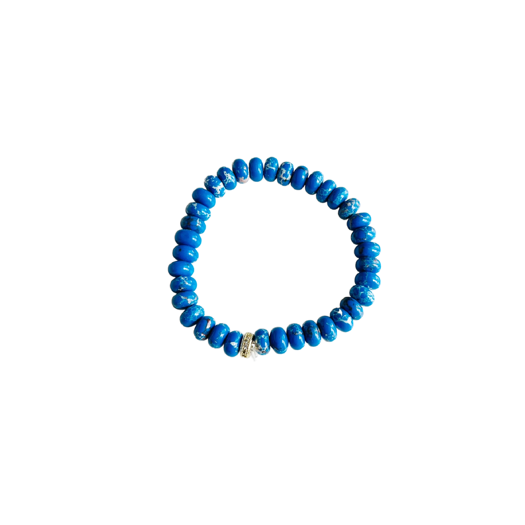 Candy Stretch Bracelets: Royal Blue Imperial Jasper
