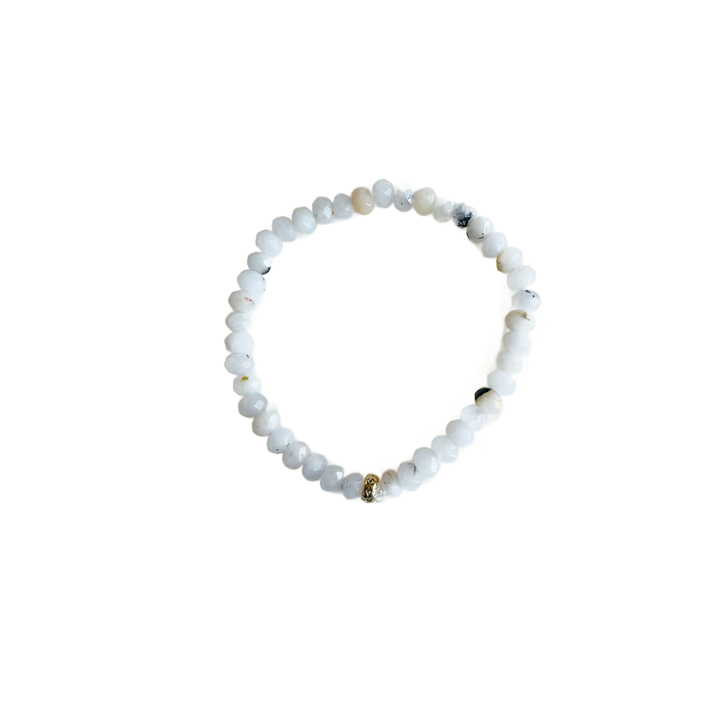 Candy Stretch Bracelets: Turquoise with Black Veins